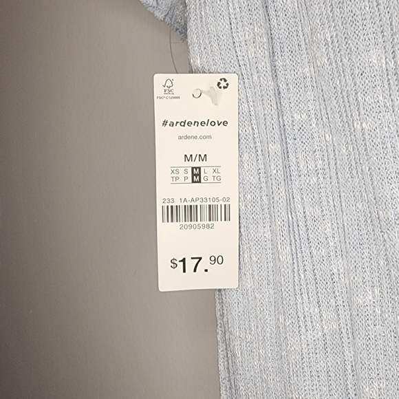 Ardene Blue Shirt Short Sleeve Medium - Picture 4 of 5